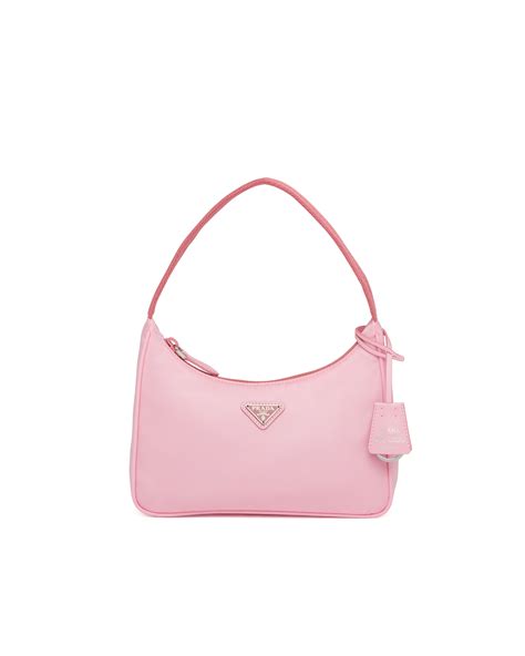 pink nylon Prada bag